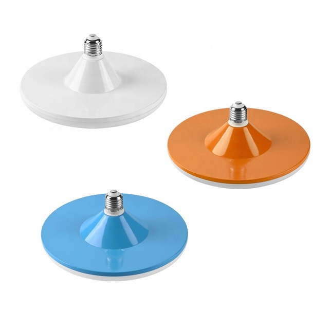 High Quality Selling Power 220V 7W 10W 12w 15W 18W 20W 30W Wholesale Indoor UFO Light Blue White Orange E27 LED Bulb