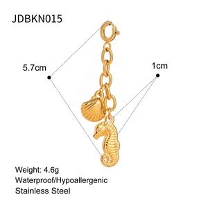 Bikini de acero inoxidable chapado en oro de 18K Charmie Charm joyería para Bikini traje de baño Bikini a prueba de agua dijes joyería de verano - Product Image 6