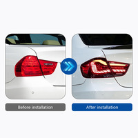 Feux arrière LKS pour BMW Série 3 E90, style M3, LED à effet écailles de dragon, 12V, 6800 Lumens, clignotants séquentiels et feux de position