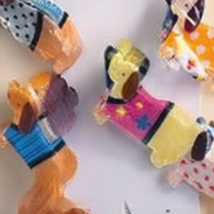 Clip per capelli a forma di zampa di cane in stile cartone animato con motivi vivaci, accessorio per capelli da 9 cm per donne e ragazze - Product Image 5