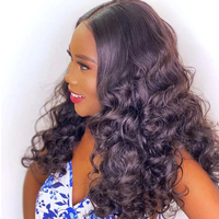 Perruque Avant en Dentelle SDD Ondulée Vierge Vietnamienne Bouncy à Boucles Ressort HD Frontale Cheveux Humains pour Femmes