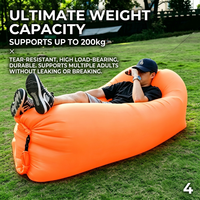 Canapé gonflable rapide avec une capacité de 200 kg |   Polyester/Oxford imperméable et résistant à l'usure |   Canapé gonflable de camping portable avec sac de transport