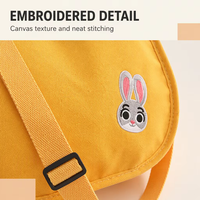 Logo personnalisé tout temps diagonale toile sac d'école sangle unique simple mode sac d'ordinateur pour les filles sac à bandoulière brodé