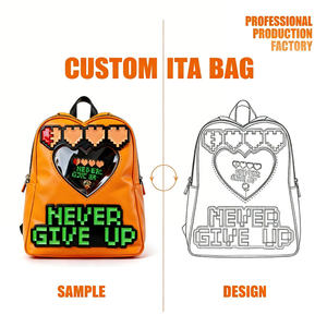 Custom Cute Fish Ita Bag Heart Shape Clear Window <b>Coin</b> <b>Purse</b> PU Leather Kawaii Marine Design Bag For Pins Display - Product Image 3