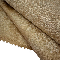 Tissu jacquard double face 100 % polyester, bronzage or, style européen, occultant, en tweed, 490 g/m², pour vêtements de filles et articles de luxe pour la maison