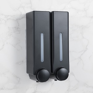 Dispenser Automatico da Parete 3 in 1 per Sapone e Gel Shampoo, in <span class=keywords><strong>Plastica</strong></span>, per <span class=keywords><strong>Bagno</strong></span>, Cucina e Hotel - Product Image 2