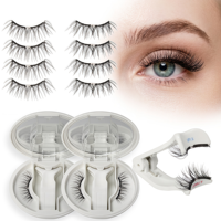 Cils magnétiques souples en gros, aspect naturel, réutilisables, sans colle, faux cils pour maquillage quotidien avec applicateur, courbure CC