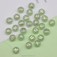 8mm lettres majuscules perles rondes trou droit coquillages d'eau douce saphir noir jaspe perles en vrac fabrication de bijoux
