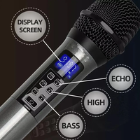 W4 Microphone UHF rechargeable sans fil avec interface USB Microphone de table sans fil à main