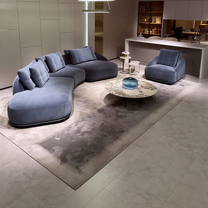 Modern Italian Square L-Shape Extendable Modular Premium Luxury <b>Sofa</b> Set Flannel - Product Image 3