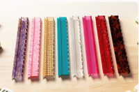 Meilleure vente : Règle pliable en acrylique pour pousseurs de tuiles de Mahjong, en forme de U, 20 pouces, style américain, avec grain de rotin véritable