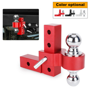 Soporte de Bola de Remolque Ajustable de Aleación de Aluminio de 6 Pulgadas, Plateado y Rojo, Forjado, con Doble Bola - Product Image 5