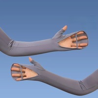 Mangas de protección solar de verano, unisex, para ciclismo y conducción, con sensación de frío, detección de agujas, poliéster, estilo largo