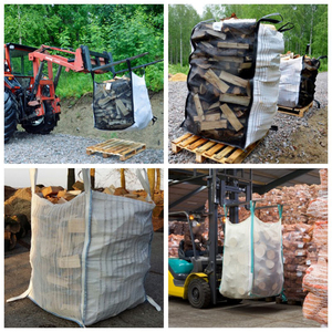 Sacs Jumbo en PP (FIBC) respirants <span class=keywords><strong>de</strong></span> 1,5 tonne en gros, écologiques, durables, recyclables, grands sacs en vrac pour le <span class=keywords><strong>transport</strong></span> du <span class=keywords><strong>bois</strong></span> <span class=keywords><strong>de</strong></span> <span class=keywords><strong>chauffage</strong></span> - Product Image 4
