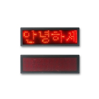 Badge nominatif LED intelligent avec contrôle par application, lumineux et clignotant, à fixation par épingle ou aimant, plaque nominative LED portable