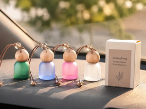 Flaconi Vuoti in Vetro Colorato da 10ml con Collare in Legno, Deodorante per <span class=keywords><strong>Auto</strong></span>, Fiale per Profumo, Confezione Pronta per la Spedizione - Product Image 1