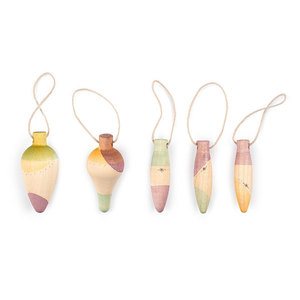 Twinkle Mist Wooden Ornament Set