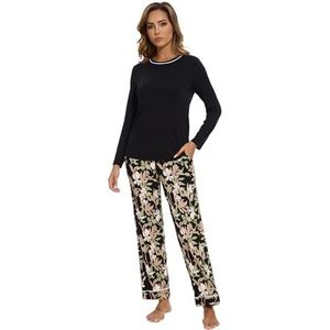 Ensemble de pyjama floral personnalisé pour femme, pantalon de pyjama entièrement imprimé, vêtements de nuit en bambou respirant, pyjamas grande taille, ensembles de pyjama pour femme, Vietnam - Product Image 2