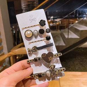 Nuovo Retro Orso 5 Pezzo Barrette del Bastone Della Forcella Delle Donne Delle Ragazze Accessori Per Capelli Lato Clip di Capelli Coda di Cavallo Clip di Capelli Della Forcella set - Product Image 5