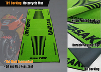 Tapis de garage antidérapant personnalisé pour moto, design classique, en nylon et caoutchouc, pour extérieur, voiture, exercice, coloré