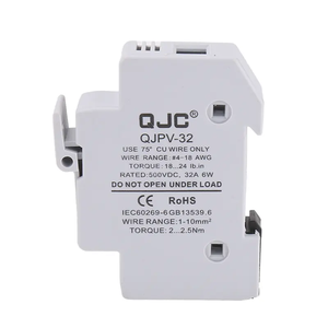 QJC Bon <span class=keywords><strong>Prix</strong></span> QJPV-32 Solaire Pv Porte-<span class=keywords><strong>Fusible</strong></span> 1 p 1 Pôle Monophasé AC 1000v <span class=keywords><strong>Fusible</strong></span> <span class=keywords><strong>16A</strong></span>-100A Module Porte-<span class=keywords><strong>Fusible</strong></span> - Product Image 4