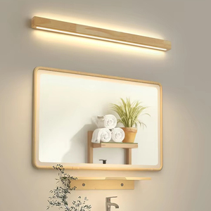 Rắn gỗ Tường Đèn hiện đại đơn giản LED gỗ log Dải phòng khách trang trí nội thất TV nền phòng tắm gương ánh sáng cạnh giường ngủ tường ánh sáng - Product Image 2