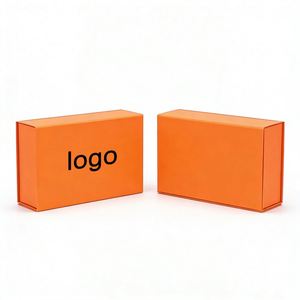 Caja de Regalo de Cartón Naranja Personalizable Directo de Fábrica, Diseño Gratuito, Resistente, Ideal para Empaque de Ropa y Accesorios de Lujo - Product Image 1