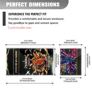 Espositore Magnetico Trasparente in Acrilico Personalizzato di Alta Gamma per Bundle Pokémon X10 - Vetrina Trasparente - Product Image 6