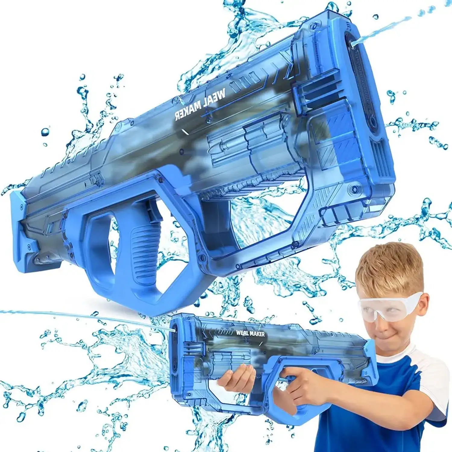 Nuovo arrivo pistola giocattolo automatico trasparente all'aperto estate per bambini adulti pistola ad acqua elettrica 33ft poligono di tiro