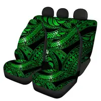Tasarımcı yeşil 4 adet polinezya kabile geleneksel şerit özel baskı araba klozet kapağı çoğu araba için Suv kamyon evrensel tam Set