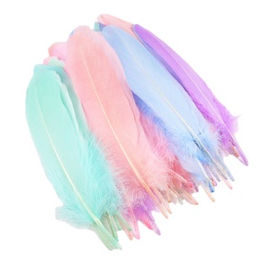 Pack d'accessoires de vêtements en plumes d'oie naturelles 15-20CM 200 pièces série légère mixte bricolage attrape-rêves décorations de pâques noël - Product Image 1