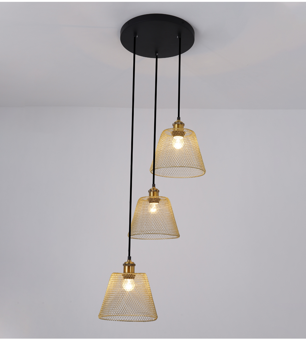 Retro Best Quality Iron Pendant Light Chandelier Pendant Lamp E27 Ceiling Hanging LED Light For Bar