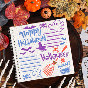 Modèles <span class=keywords><strong>de</strong></span> pochoirs personnalisés Mylar réutilisables pochoirs <span class=keywords><strong>de</strong></span> créateur <span class=keywords><strong>pour</strong></span> <span class=keywords><strong>Halloween</strong></span> <span class=keywords><strong>pour</strong></span> la peinture et le dessin d'enfants bricolage Scrapbooking - Product Image 5