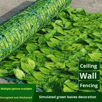 Vente en gros d'herbe verte en plastique artificielle filet de clôture garde-corps décoratif transfrontalier pour la maison bureau feuille de qualité supérieure