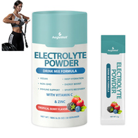 AegleWell Mezcla de Bebida Electrolítica Sabor Frutos Rojos Tropicales, 30 Porciones, 180g, con Vitamina C y Zinc, Suplemento Vegano
