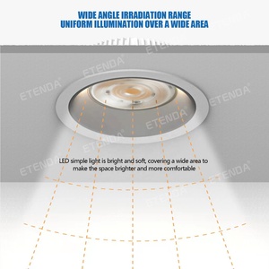 Faretto <span class=keywords><strong>LED</strong></span> da Incasso Anti-Riflesso ETENDA 5w 7w <span class=keywords><strong>10w</strong></span> 12w 15w 30w in Alluminio Rotondo per Soffitto - Product Image 3