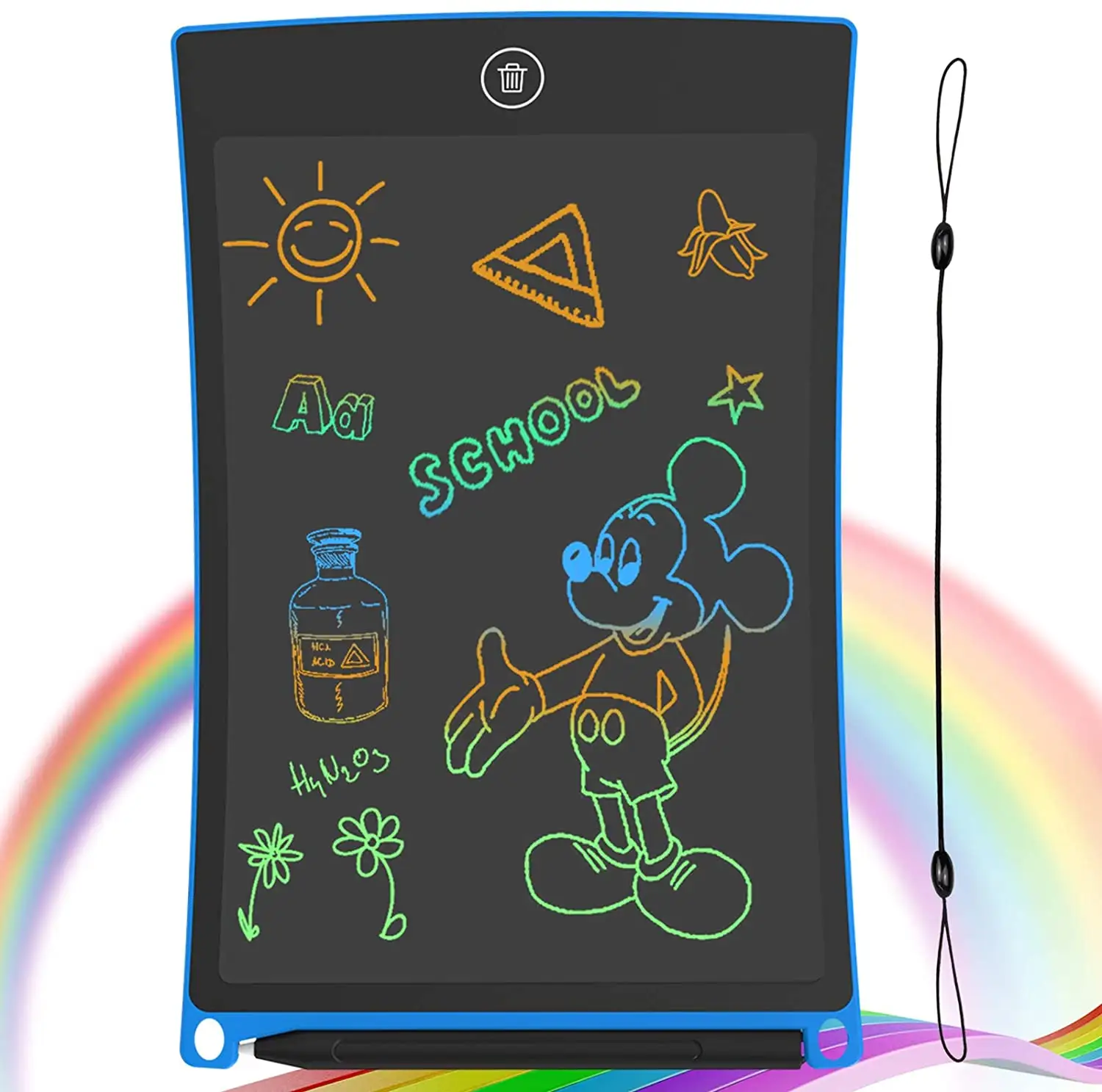 Schermo variopinto di Doodle Bordo Elettronico Digitale Disegno Pad Portatile di Portare LCD Da 8.5 Pollici Tavoletta di Scrittura con Pulsante di Blocco per I Bambini