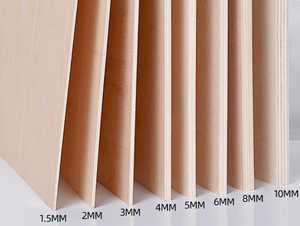 <span class=keywords><strong>Contreplaqué</strong></span> découpé au laser de 1 à 3 mm - Feuilles fines de tilleul et de peuplier pour la fabrication de maquettes - Product Image 2