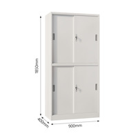 Armoire à dossiers en acier robuste avec portes coulissantes, ignifuge et verrouillable, pour le stockage de documents de bureau