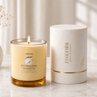 Bougie aromathérapeutique artisanale en cire de soja naturelle de luxe 3oz/5oz/8oz, bougies à étiquette privée, boîte d'emballage de luxe pour spa