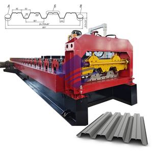 Máquina formadora de rollos de uso de techo de hoja perfilada de acero galvanizado con motor de engranajes y bomba - Product Image 1