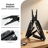 Pince multifonction pliable en acier inoxydable, couteau de survie portable pour le camping, l'alpinisme et les activités de plein air