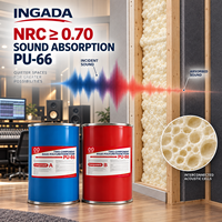 Mousse d'isolation acoustique en polyuréthane bicomposant, mousse acoustique expansible sans eau 50X pour injection dans les cavités, PU-66