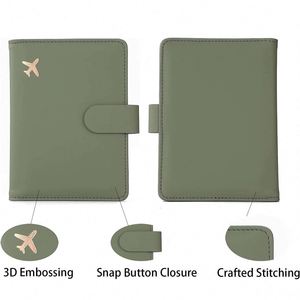 Retro Portable PU Passport Clip,<b>Travel</b> <b>Document</b> Management with Wristband,RFID Blocking Multifunctional Zipper Passport <b>Holder</b> - Product Image 2