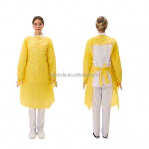 Fabricant d'alimentation Isolation Cpe Blouse jetable d'isolation Cpe résistant à l'huile avec manchette - Product Image 3