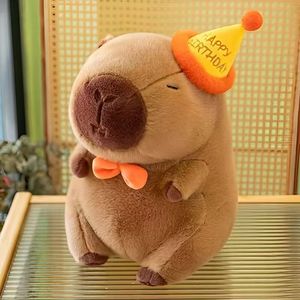 Peluche de Capibara Festivo - Capibara de Peluche con Temática de Feliz Cumpleaños con Relleno de Algodón PP Unisex para Celebraciones - Product Image 1