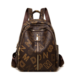 Fashion Printed Design PU <b>Backpack</b> <b>Large</b> Capacity Travel <b>Backpack</b> For <b>Women</b> - Product Image 5
