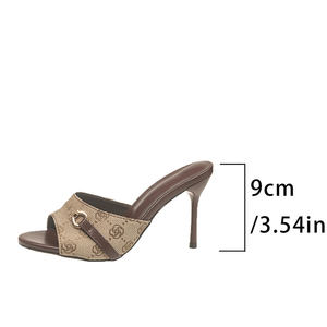 Chaussons de grande taille en gros directement de l'usine, chaussons à talons aiguilles, chaussons simples et élégants à talons hauts - Product Image 3