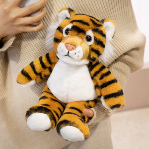 Juego de Peluches de Animales del Bosque Personalizados OEM ODM, Relleno de Algodón PP, 30 cm, Tigre, Jirafa, Elefante, León Sentados - Product Image 4