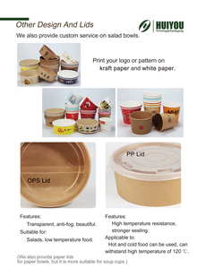 Rts cạnh tranh độc đáo giấy kraft <span class=keywords><strong>salad</strong></span> phục vụ thực phẩm container bát lớn Vòng phục vụ lấy đi giấy bát có nắp đậy - Product Image 5